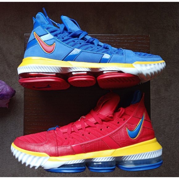 Nike LeBron XVI 16 SuperBron NYvsNY Championship Promo Sample Men\'s 10 Red Blue main image 16